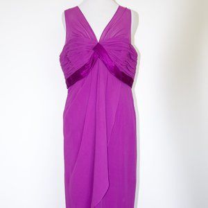 DONNA RICCO Purple Chiffon Cocktail Dress Sz 14 Medium New